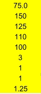 75.0 150 125 110 100 3 1 1 1.25