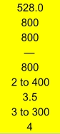 528.0 800 800 — 800 2 to 400 3.5 3 to 300 4
